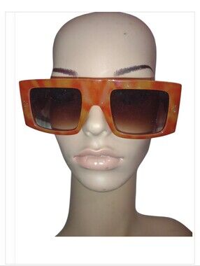 Tortoiseshell Orange Square Frame Sunglasses - Women Accessories